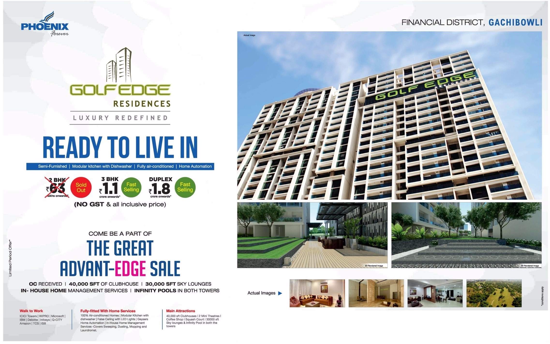 Come be a part of the great advant-edge sale at Phoenix Golf Edge in Hyderabad